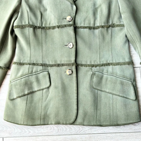 Lolly Pop Pure Silk Fringe  Trim Blazer - Picture 6 of 14